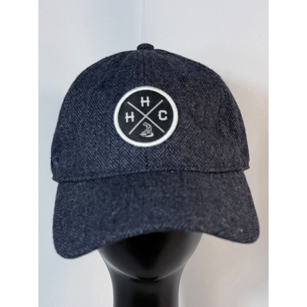 Happy Hollow Club Golf Baseball Hat Wool Blend Gray Tweed One Size Pukka Adjust